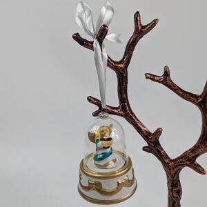Angel Glass Music Box Globe Mr. Christmas Tree Ornament 4.5" Hark the Herald